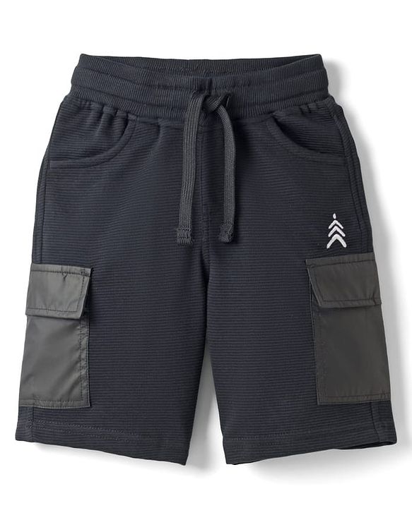 Pine Kids Looper Knit Solid Shorts - Black