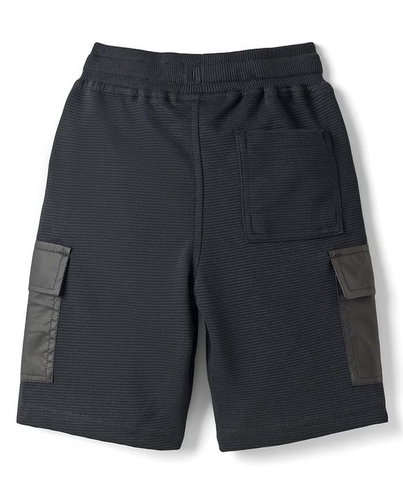 Pine Kids Looper Knit Solid Shorts - Black