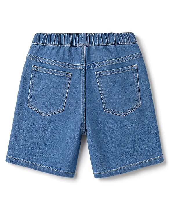 Pine Kids Denim Woven Washed Shorts - Light Blue