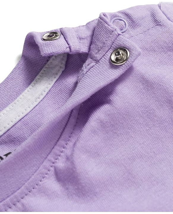 Babyhug Disney Single Jersey Knit Half Sleeves T-Shirt & Shorts Night Suit With Minnie Mouse Graphics - Lavender