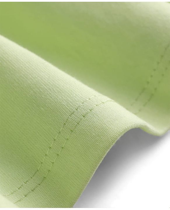 Babyhug Single Jersey Knit Sleeveless Tie-Knot Frock & Bloomer - Green
