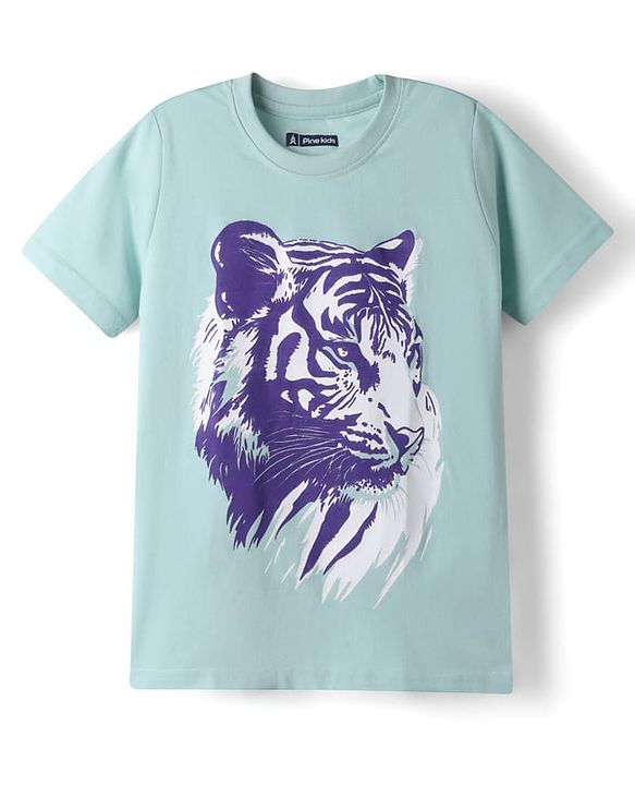 Pine Kids Cotton Knit T-Shirts Graphic Print Round Neck Half Sleeves Multi Colors 5-6 Years Pack of 5