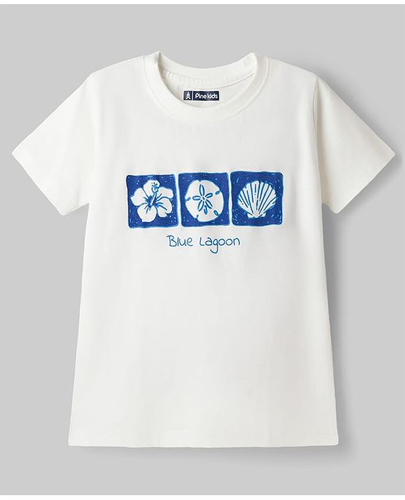 Pine Kids Cotton Knit T-Shirts Half Sleeves Round Neck Graphic Print Multi Colors 5-6 Years