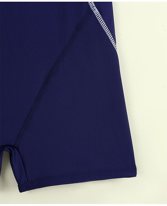 Pine Active Sleeveless Cut N Sew  Legged Swimsuit - Navy Blue