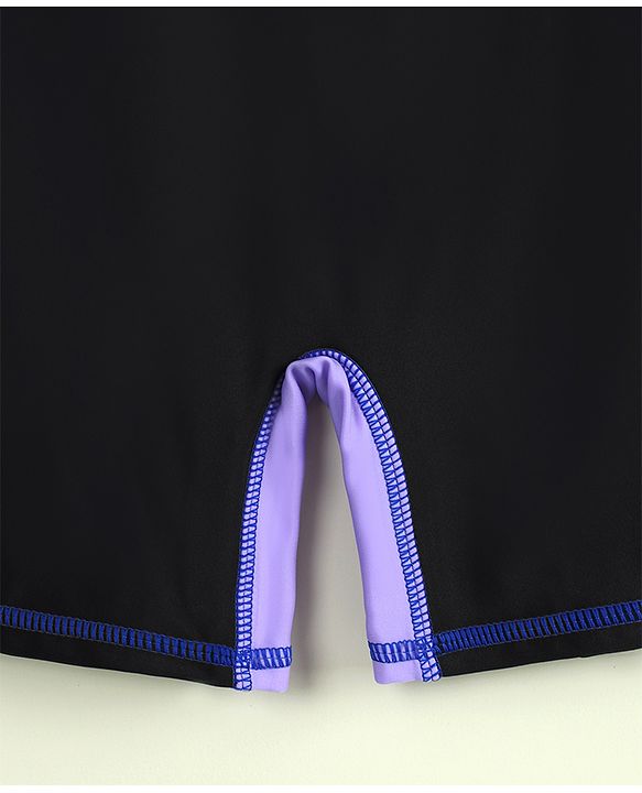 Pine Active Full Raglan Sleeves Two Piece Swimsuit - Black