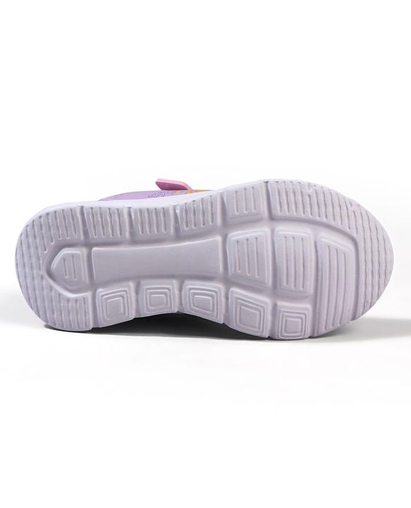 Pine Kids Disney Velcro Closure Sneaker Shoes with Rapunzel Print - Purple