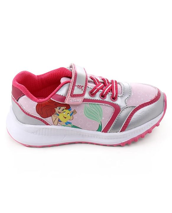 Pine Kids Disney Velcro Closure Sneakers with Ariel Graphic - Pink