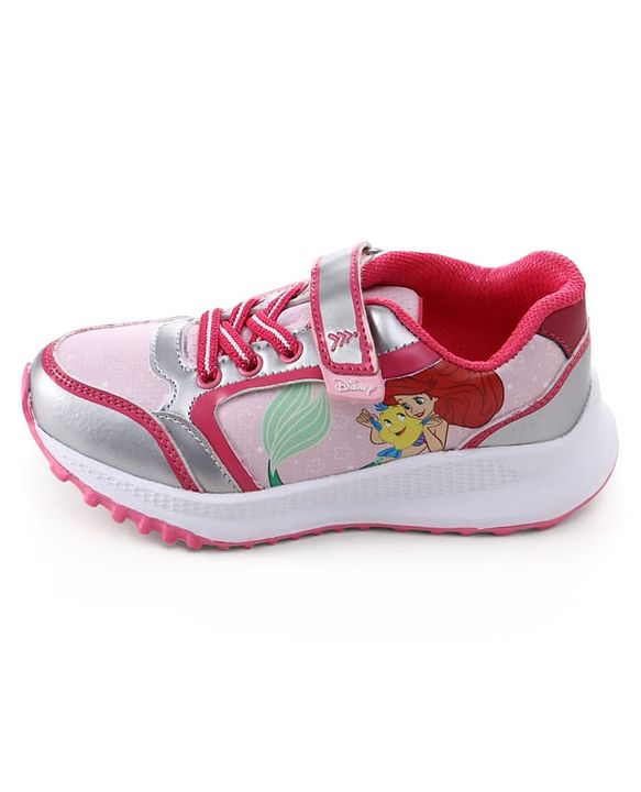 Pine Kids Disney Velcro Closure Sneakers with Ariel Graphic - Pink