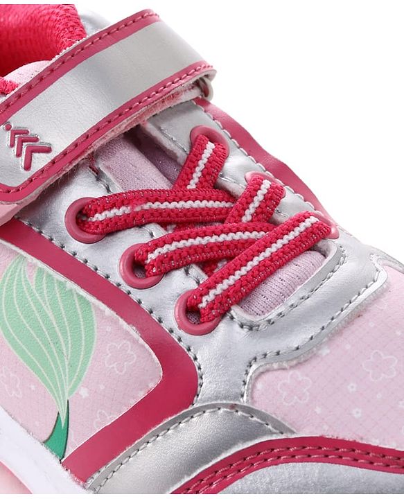 Pine Kids Disney Velcro Closure Sneakers with Ariel Graphic - Pink