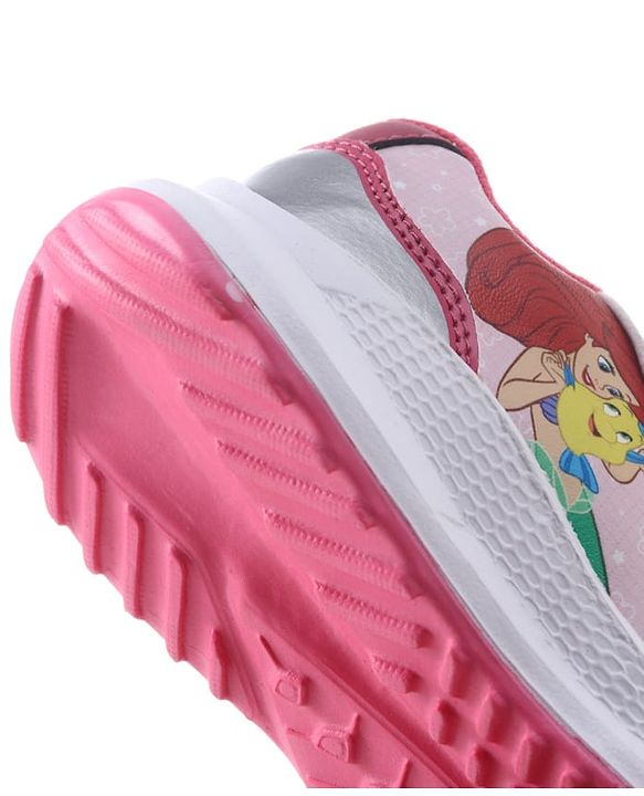 Pine Kids Disney Velcro Closure Sneakers with Ariel Graphic - Pink