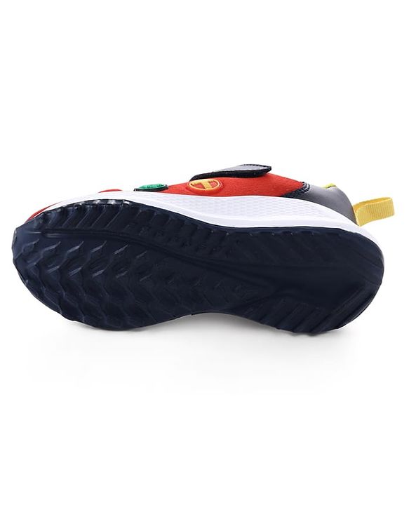 Pine Kids Marvel Velcro Closure Sneakers with Patch Detailing - Red & Blue