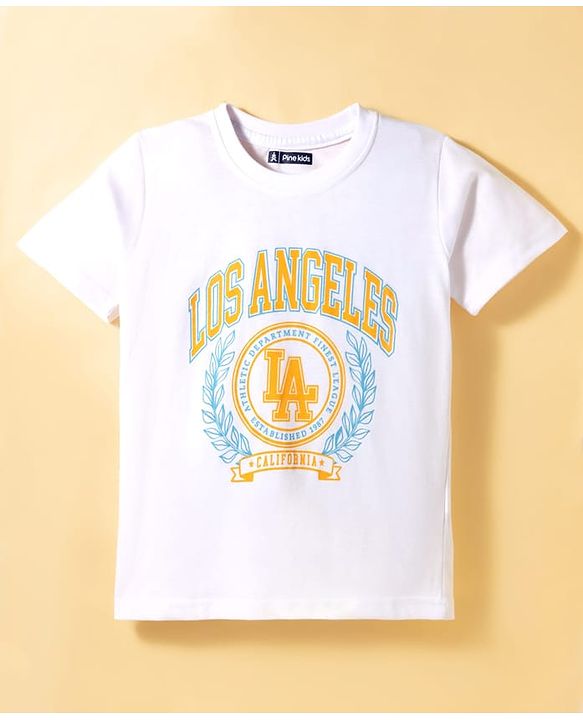 Pine Kids Cotton Knit Half Sleeves T-Shirts with Text Print Pack of 3 - Multicolor