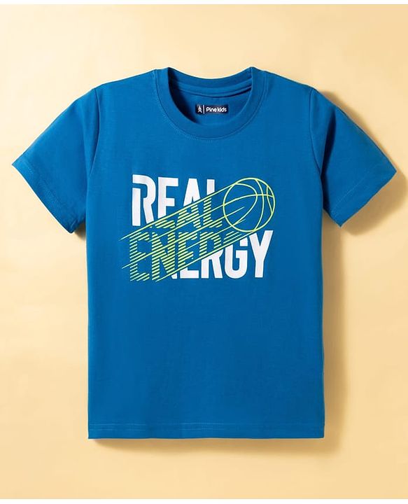 Pine Kids Cotton Knit Half Sleeves T-Shirts with Text Print Pack of 3 - Multicolor