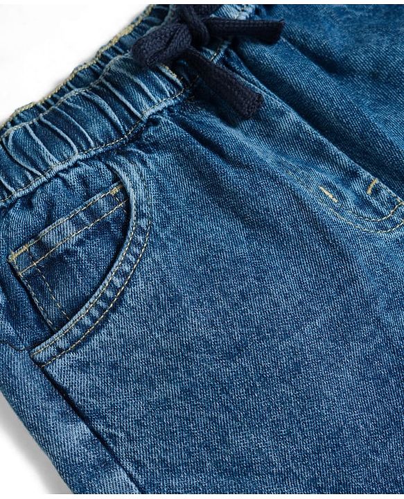 Pine Kids Woven Above Knee Length Denim Shorts -Light Blue