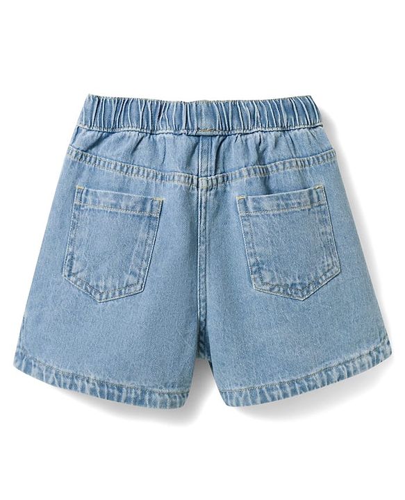Pine Kids Woven Above Knee Length Denim Shorts -Light Blue