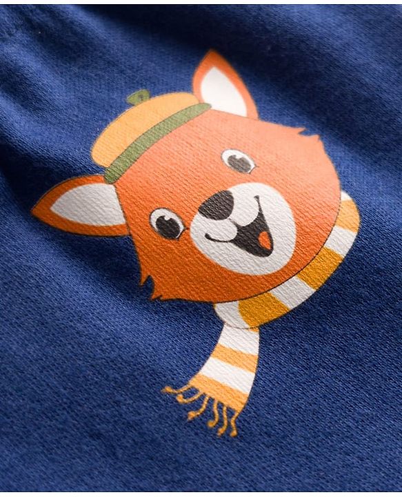 Babyhug Interlock Cotton Knit Bootie Leggings With Stripes & Animal Print Pack Of 3 - Multicolour