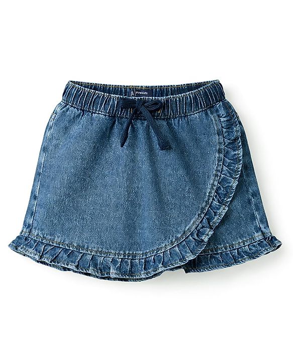 Pine Kids Woven Solid Denim Skort - Blue