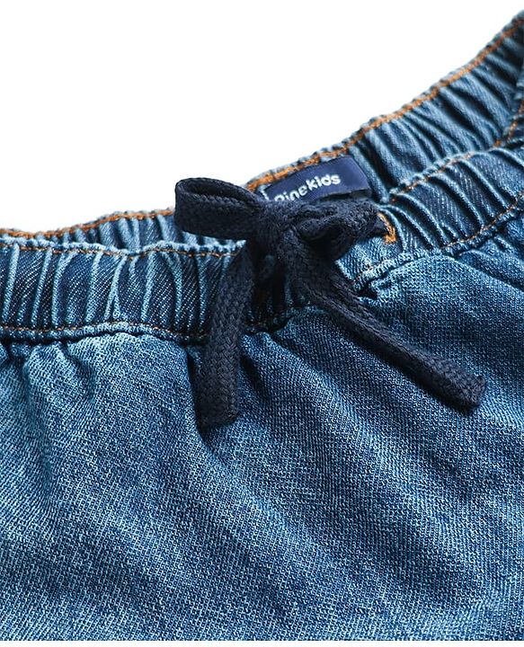 Pine Kids Woven Solid Denim Skort - Blue