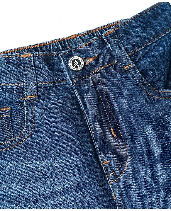 Pine Kids Denim Woven Solid Full Length Jeans - Blue