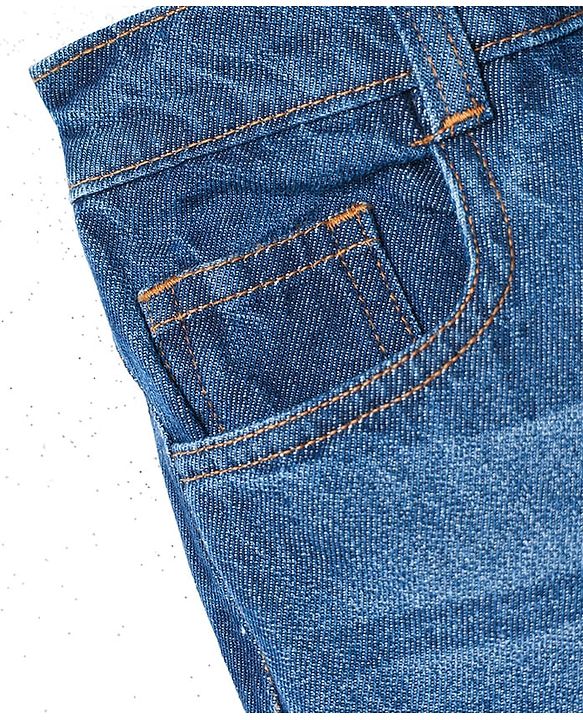 Pine Kids Denim Woven Solid Full Length Jeans - Blue