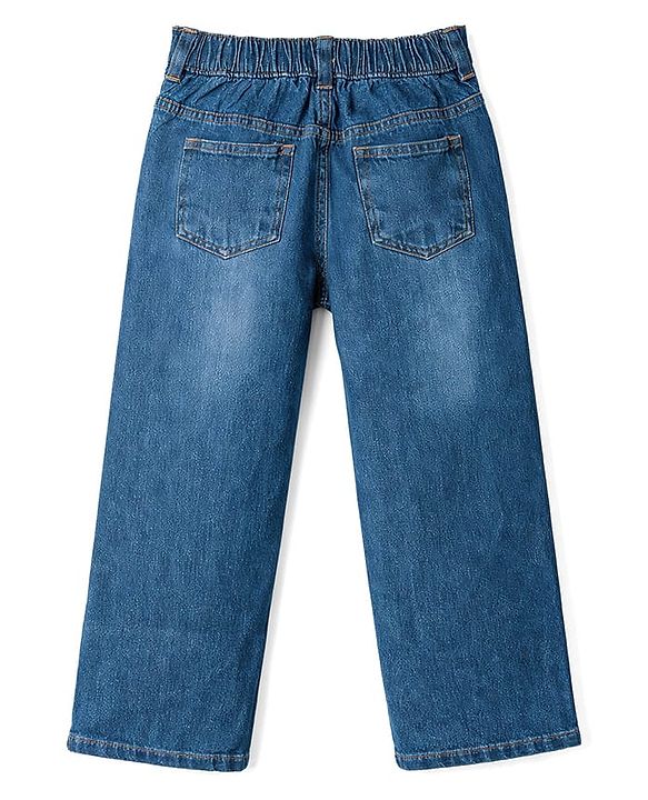 Pine Kids Denim Woven Solid Full Length Jeans - Blue