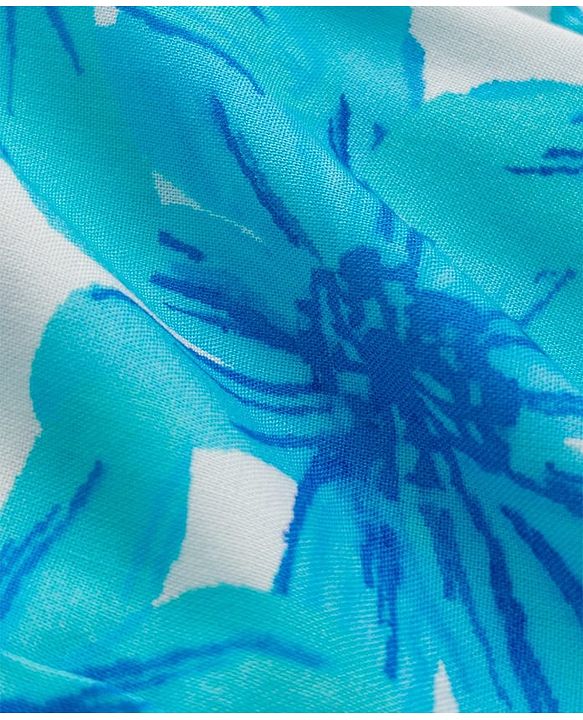 Babyhug Cotton Woven Half Sleeves Floral Printed Top & Skirts Set - Blue
