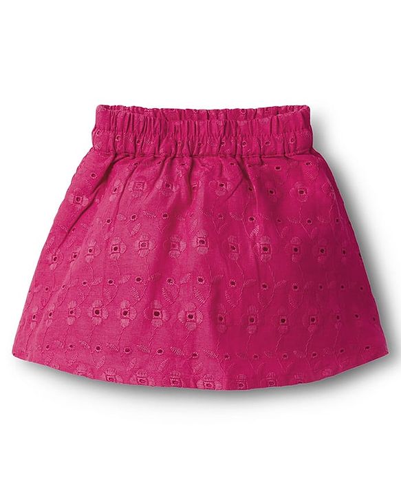 Babyhug Cotton Woven Half Sleeves Co-ords Sciffili Top & Shorts Set with Bow Applique - Fuchsia