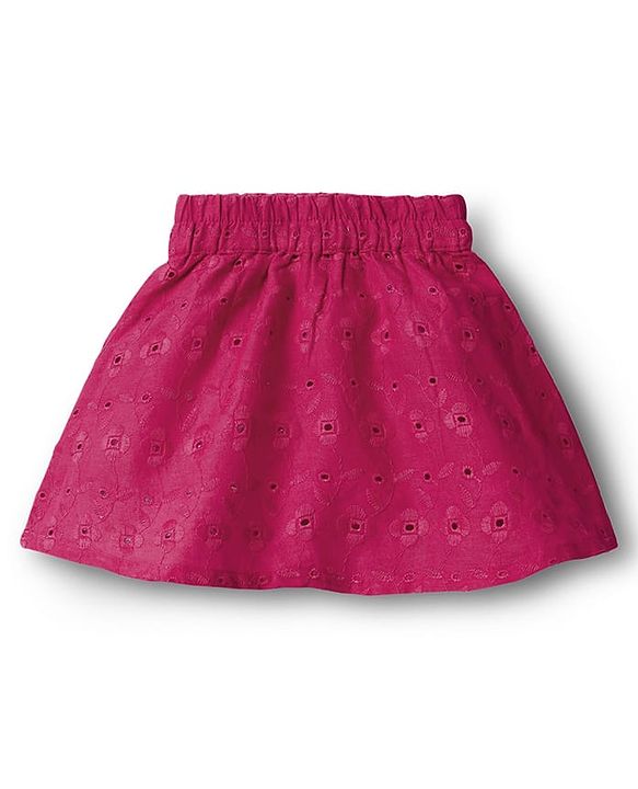 Babyhug Cotton Woven Half Sleeves Co-ords Sciffili Top & Shorts Set with Bow Applique - Fuchsia