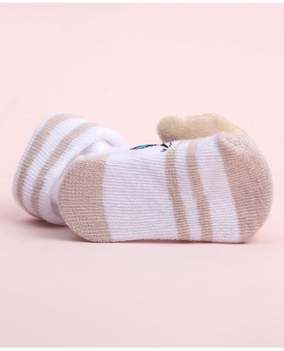 Cute Walk by Babyhug Sock Shoes With Vehicle Design & Animal Applique - Multicolour