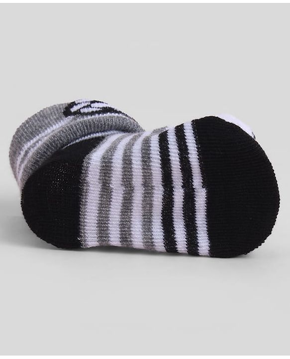 Cute Walk by Babyhug Sock Shoes With Stripes & Football Applique - Multicolour