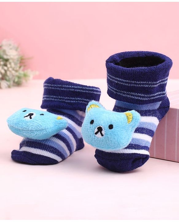 Cute Walk by Babyhug Socks Shoes With Animal Applique - Multicolor