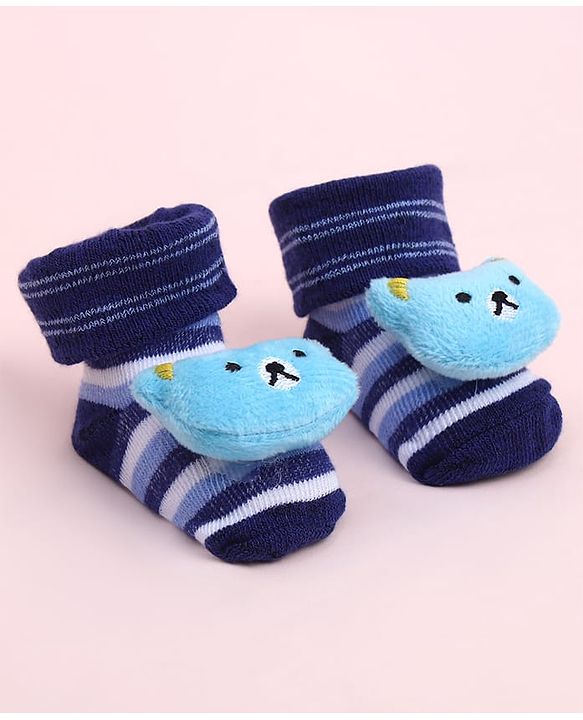 Cute Walk by Babyhug Socks Shoes With Animal Applique - Multicolor
