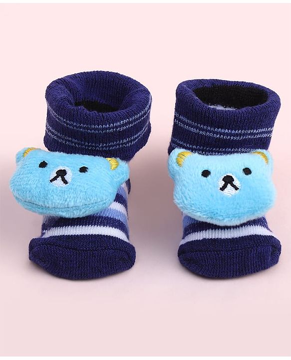 Cute Walk by Babyhug Socks Shoes With Animal Applique - Multicolor