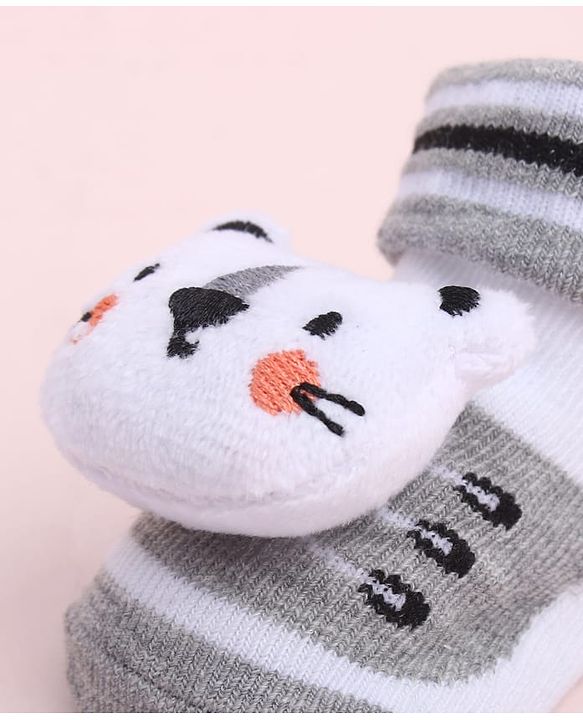 Cute Walk by Babyhug Socks Shoes With Animal Applique - Multicolor