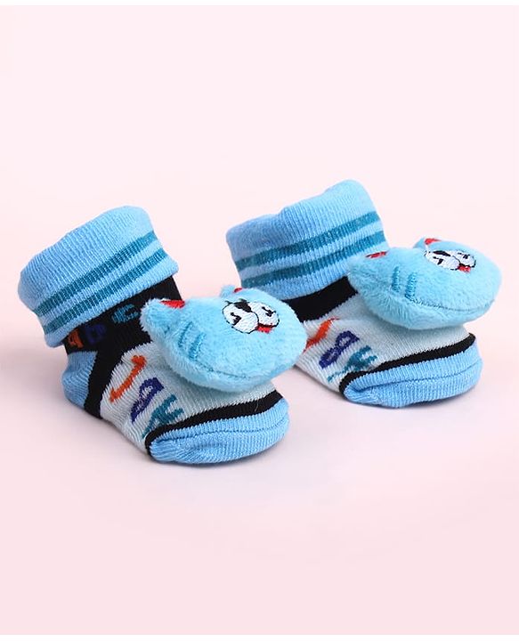 Cute Walk by Babyhug Socks Shoes With Animal Applique - Multicolor