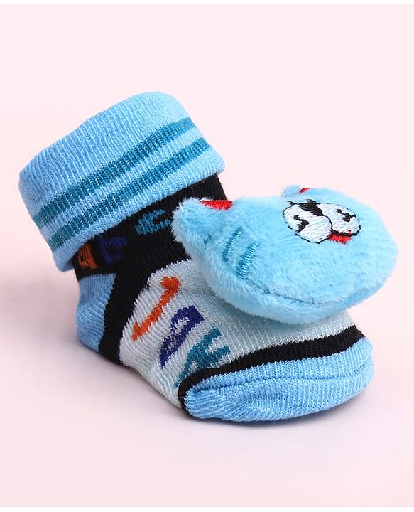Cute Walk by Babyhug Socks Shoes With Animal Applique - Multicolor