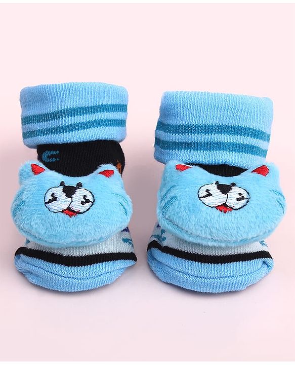 Cute Walk by Babyhug Socks Shoes With Animal Applique - Multicolor