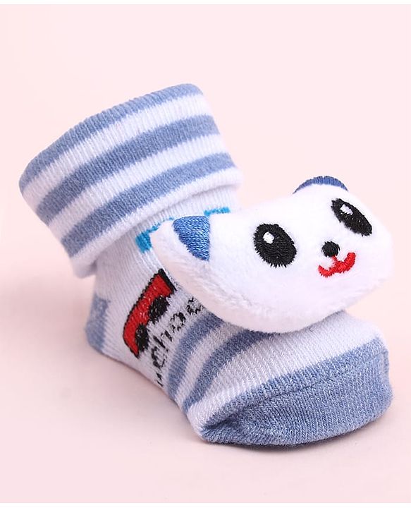 Cute Walk by Babyhug Socks Shoes With Animal Applique - Multicolor