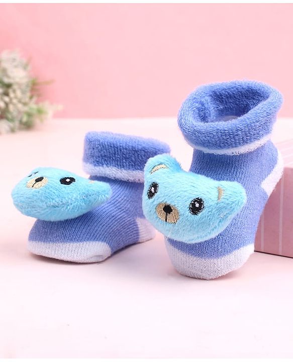 Cute Walk by Babyhug Socks Shoes With Animal Applique - Multicolor