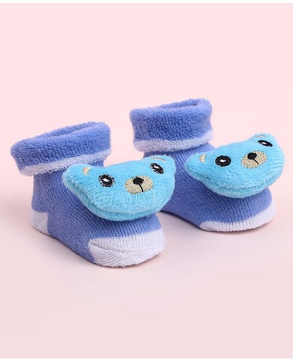 Cute Walk by Babyhug Socks Shoes With Animal Applique - Multicolor