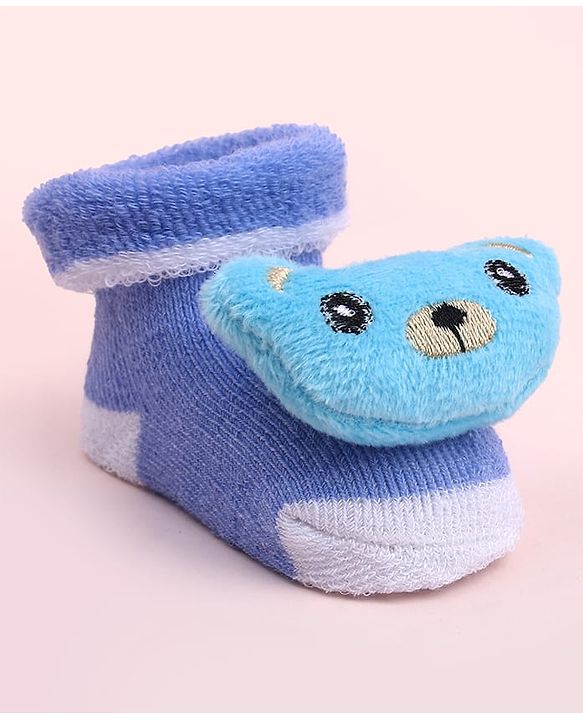 Cute Walk by Babyhug Socks Shoes With Animal Applique - Multicolor