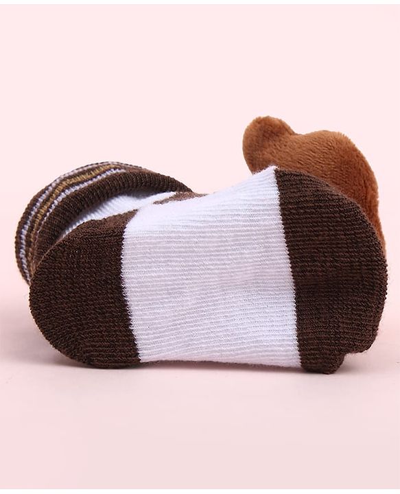 Cute Walk by Babyhug Socks Shoes With Animal Applique - Multicolor