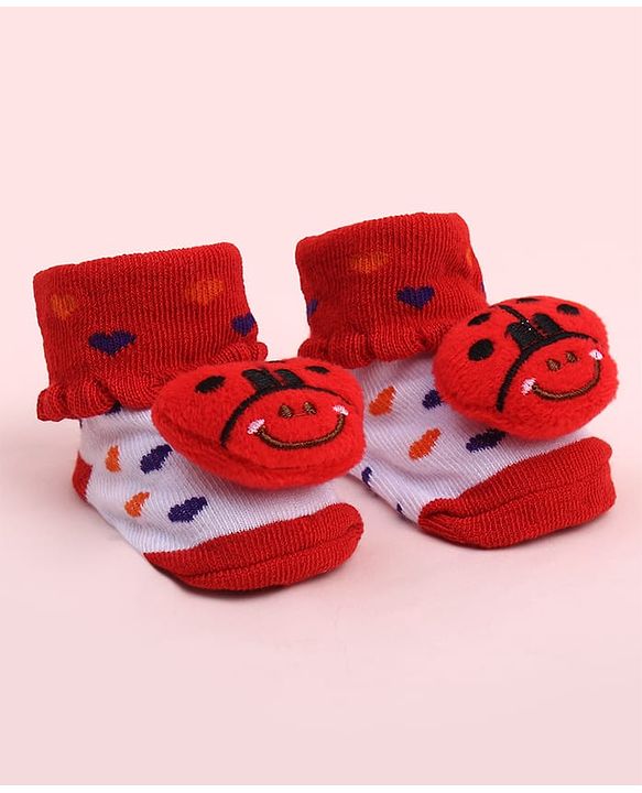 Cute Walk by Babyhug Socks Shoes With Animal Applique - Multicolor