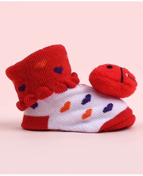 Cute Walk by Babyhug Socks Shoes With Animal Applique - Multicolor