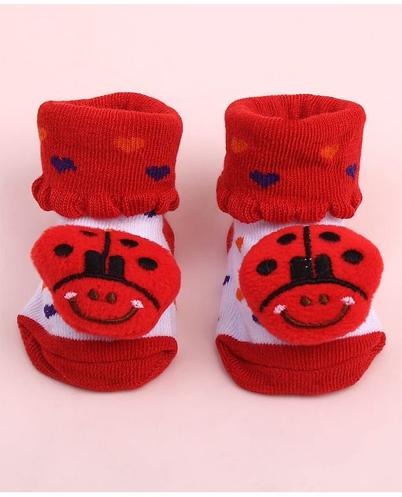 Cute Walk by Babyhug Socks Shoes With Animal Applique - Multicolor