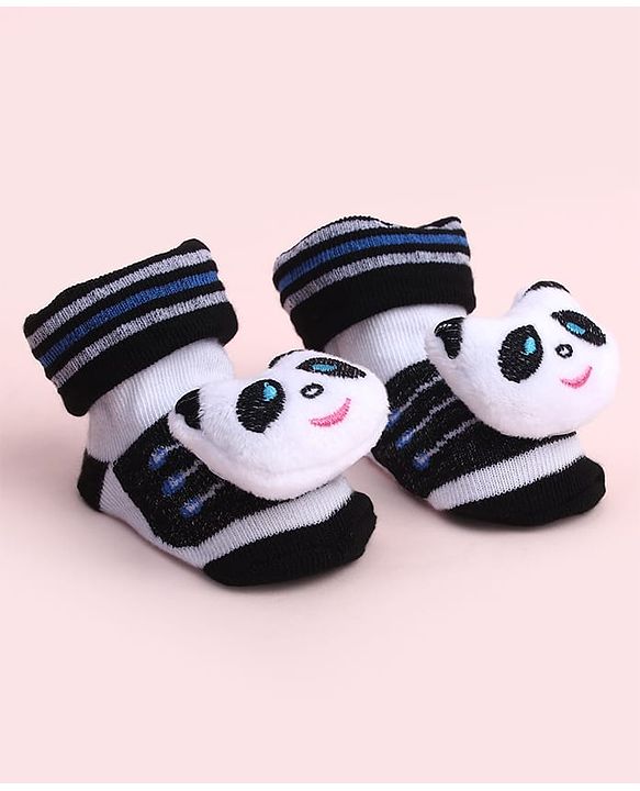Cute Walk by Babyhug Socks Shoes With Animal Applique - Multicolor