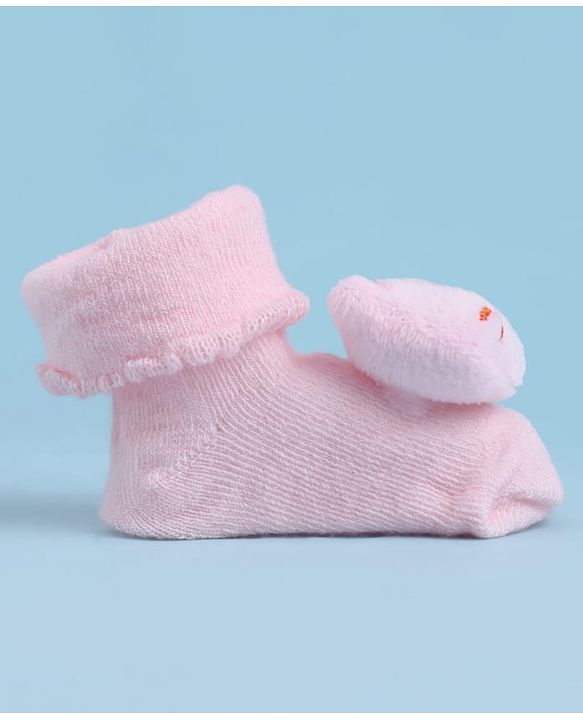 Cute Walk by Babyhug Sock Shoes With Animal Applique - Multicolour