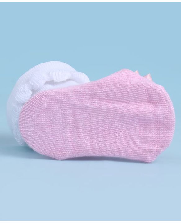 Cute Walk by Babyhug Sock Shoes With Floral Applique - Multicolour