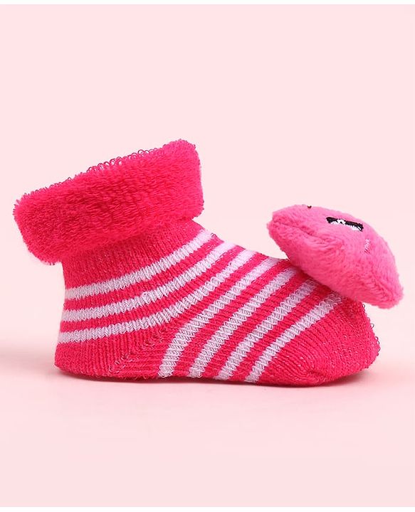 Cute Walk by Babyhug Socks Shoes With Star Applique - Multicolor