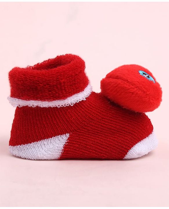 Cute Walk by Babyhug Socks Shoes With Bird Applique - Multicolor